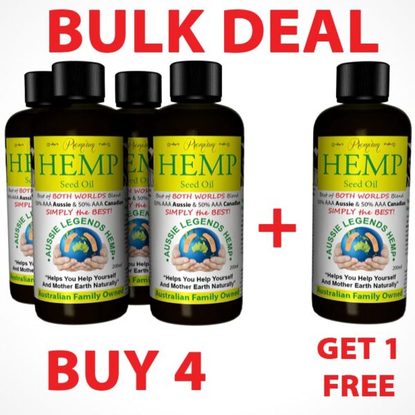 5 bottles of Best of Both Worlds oil deal. Buy 4 and get 1 free