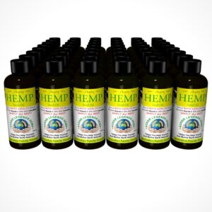 48 200ml bottles of Best of Both Worlds hemp seed oil blend