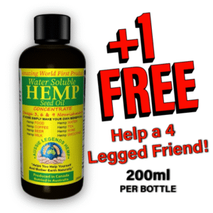 Past Best Before Date (ANIMAL USE ONLY) NLG (Nano Liquid Gold) WATER SOLUBLE Hemp Seed Oil Concentrate 200ml
