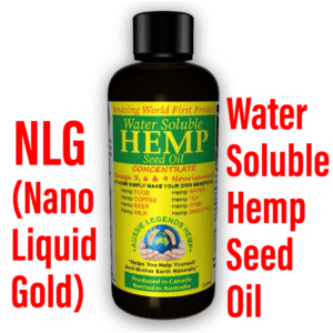 NLG (Nano Liquid Gold) WATER SOLUBLE Hemp Seed Oil Concentrate 200ml